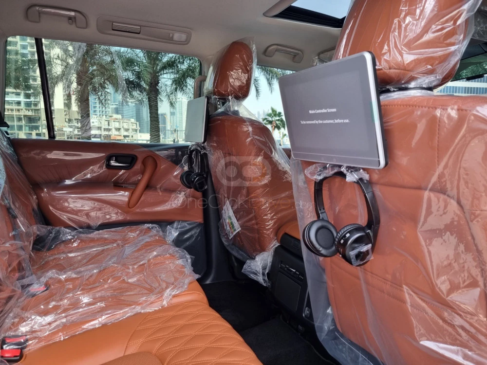 White Nissan Patrol Platinum 2022 for rent in Abu Dhabi 5