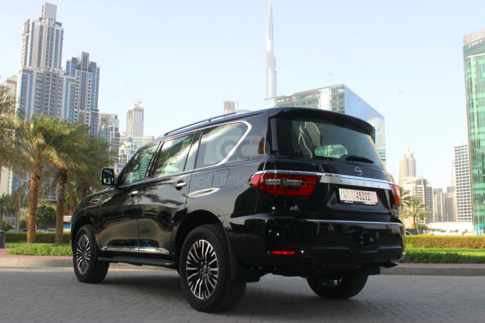 Black Nissan Patrol Platinum 2022 for rent in Dubai 4
