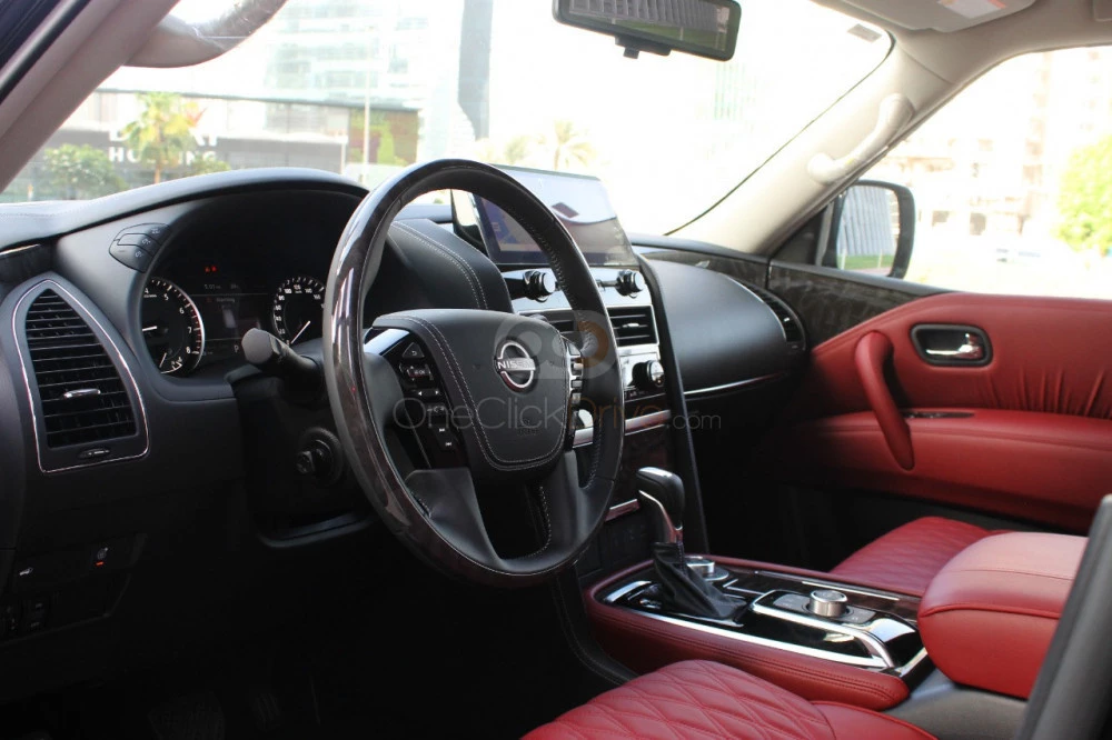 Black Nissan Patrol Platinum 2022 for rent in Dubai 5