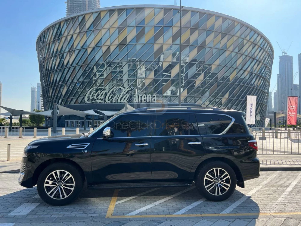 Black Nissan Patrol 2019 for rent in Dubai 2
