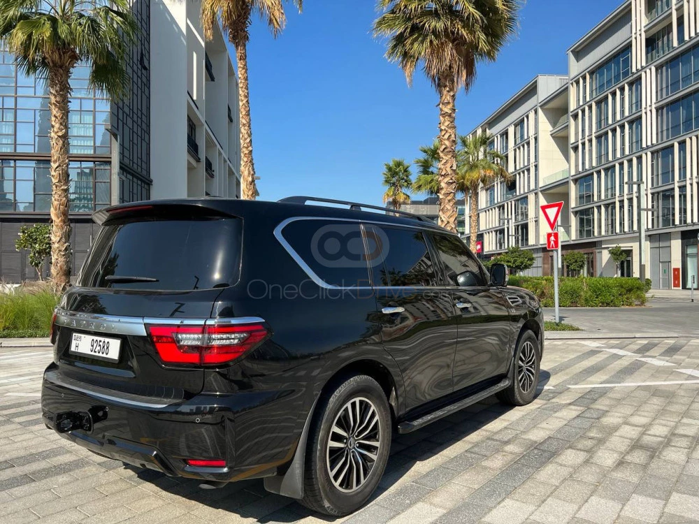 Black Nissan Patrol 2019 for rent in Dubai 3