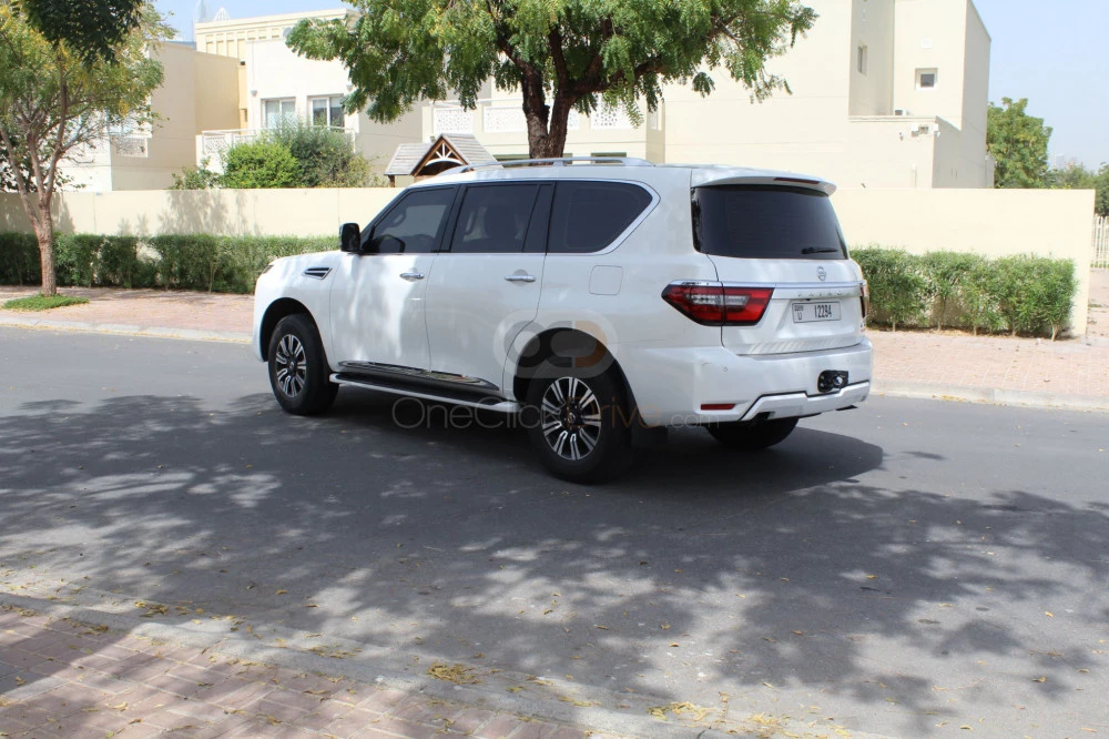 White Nissan Patrol 2020 for rent in Dubai 5