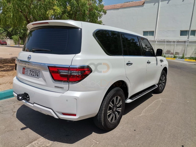 White Nissan Patrol 2020 for rent in Abu Dhabi 5
