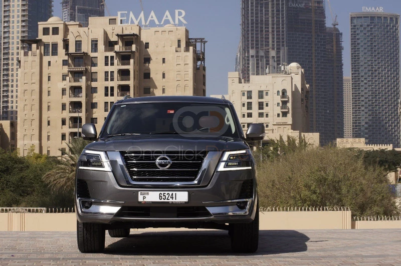 Gray Nissan Patrol 2020 for rent in Dubai 5