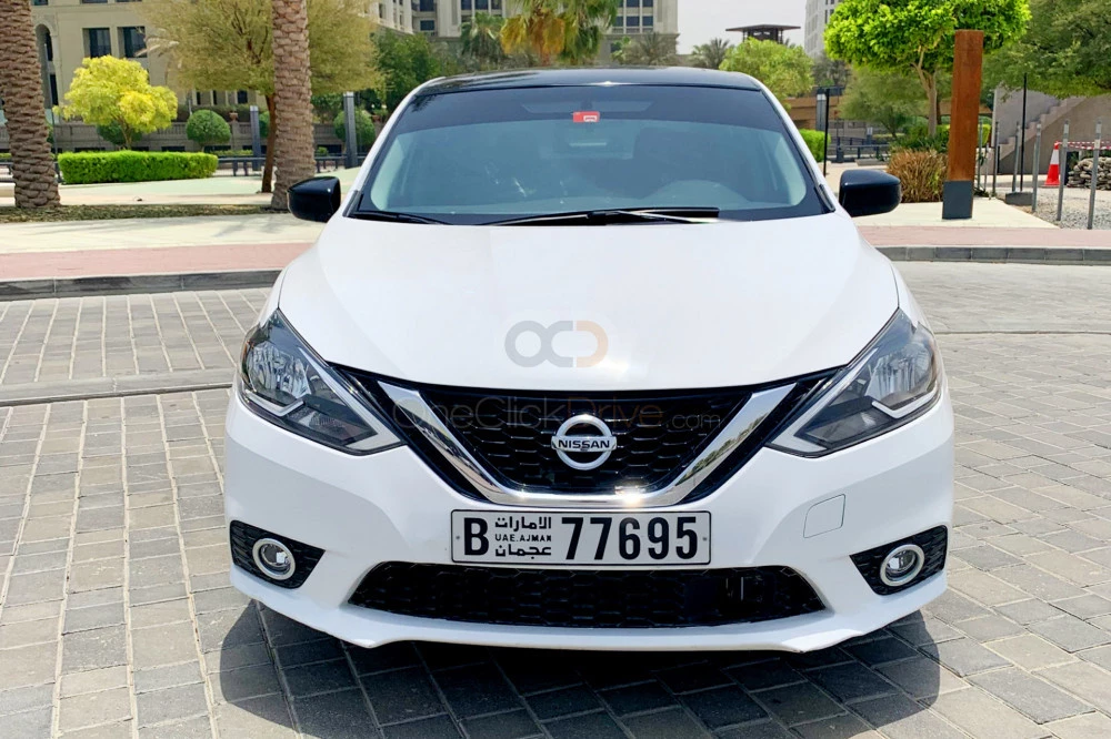 White Nissan Sentra 2019 for rent in Sharjah 1