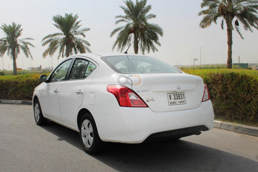 White Nissan Sunny 2018 for rent in Dubai 4