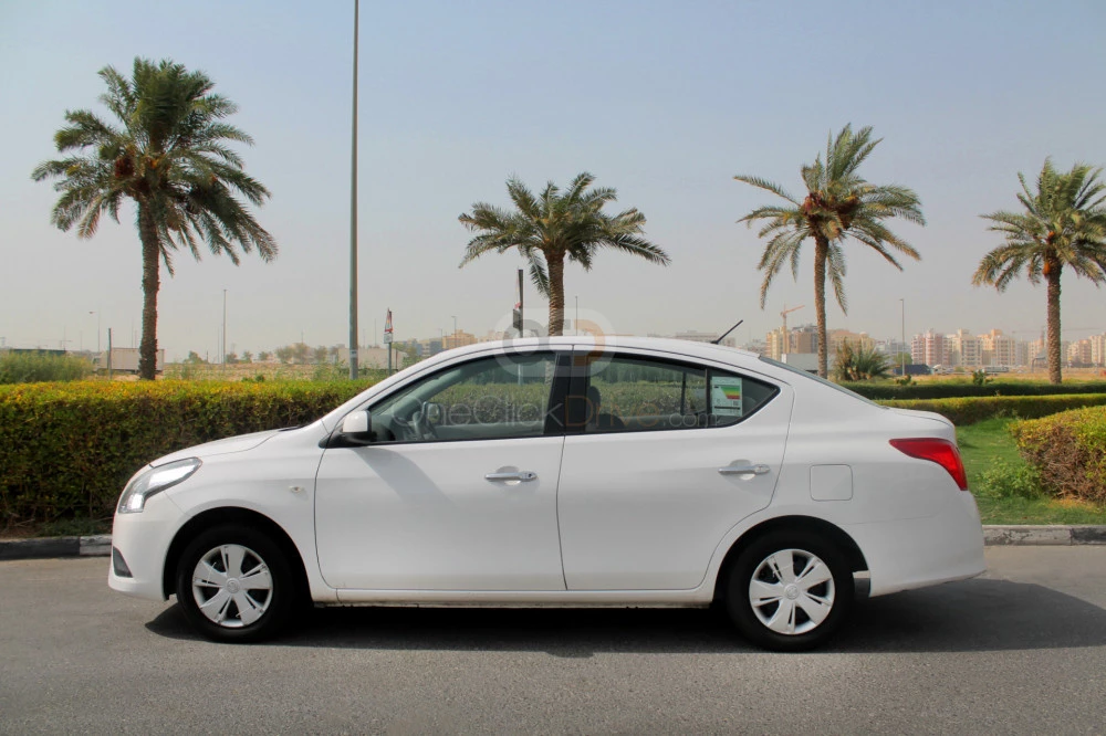 White Nissan Sunny 2018 for rent in Dubai 2
