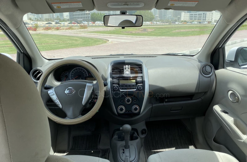 White Nissan Sunny 2019 for rent in Dubai 3