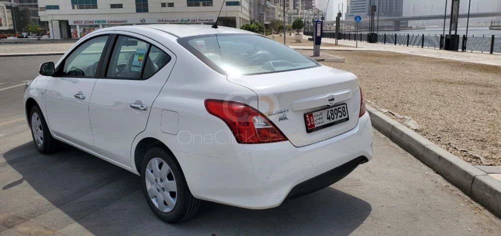 White Nissan Sunny 2022 for rent in Abu Dhabi 4