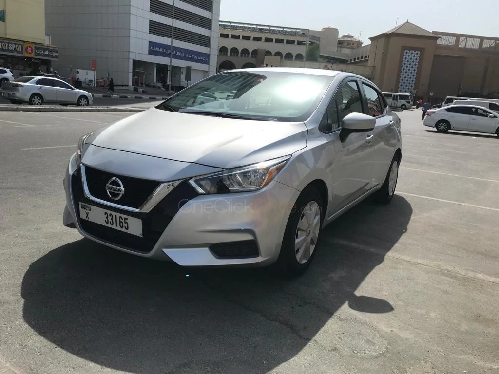 White Nissan Sunny 2022 for rent in Dubai 1