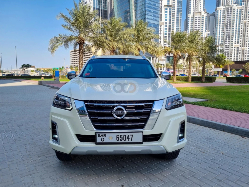 White Nissan Xterra 2021 for rent in Dubai 3