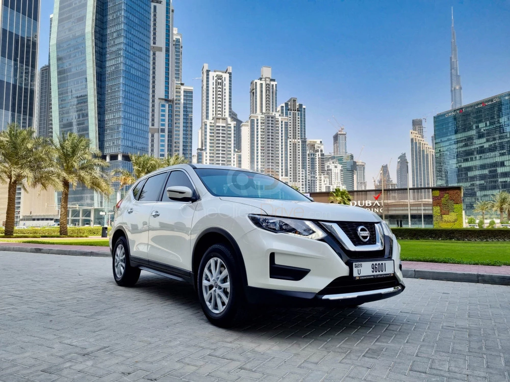 White Nissan Xtrail 2022 for rent in Abu Dhabi 1