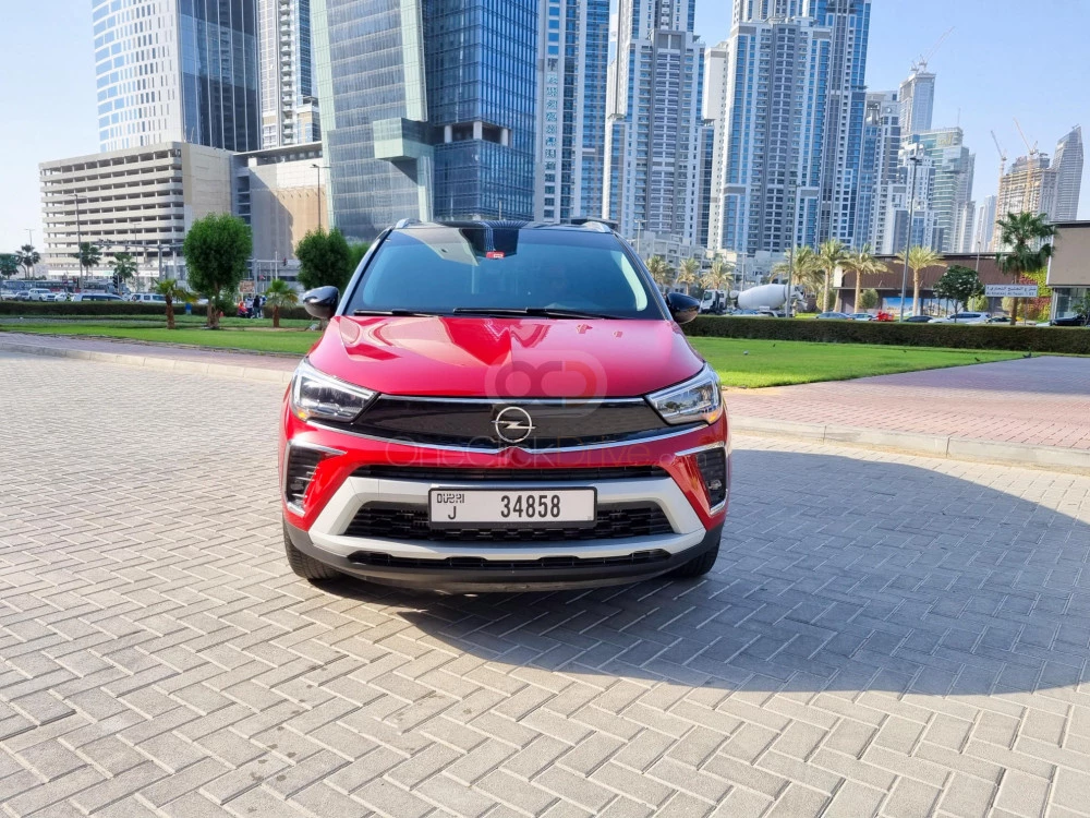 Red Opel Crossland 2022 for rent in Abu Dhabi 2