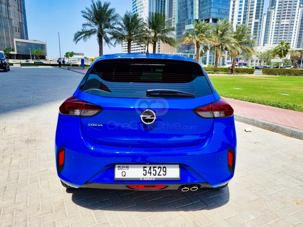 Blue Opel Corsa 2022 for rent in Dubai 9