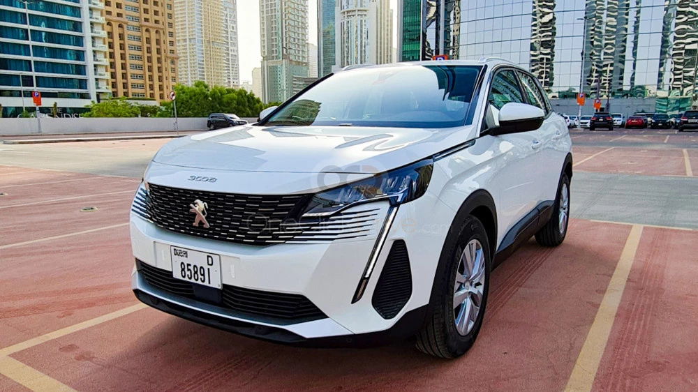 White Peugeot 3008 2022 for rent in Dubai 1