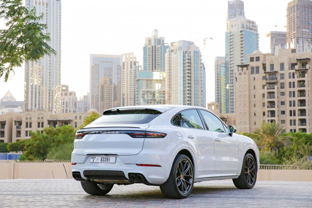 White Porsche Cayenne Coupe 2020 for rent in Dubai 8