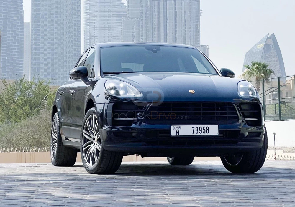 Black Porsche Macan 2021 for rent in Dubai 1