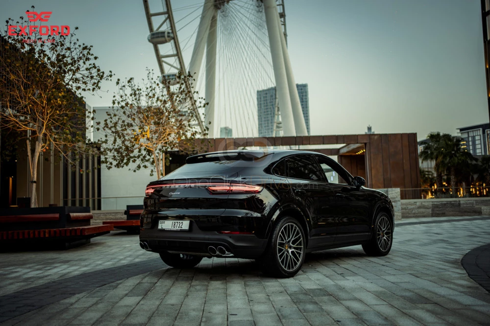 Black Porsche Cayenne Coupe 2022 for rent in Dubai 5