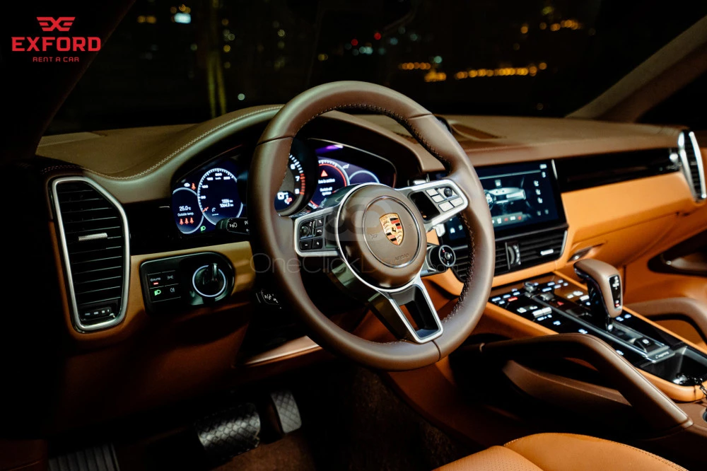 Black Porsche Cayenne Coupe 2022 for rent in Dubai 12