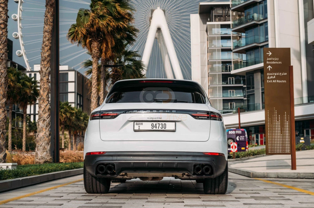 White Porsche Cayenne Coupe 2021 for rent in Dubai 9