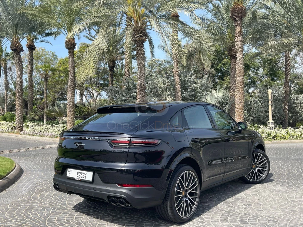 Black Porsche Cayenne 2022 for rent in Dubai 6