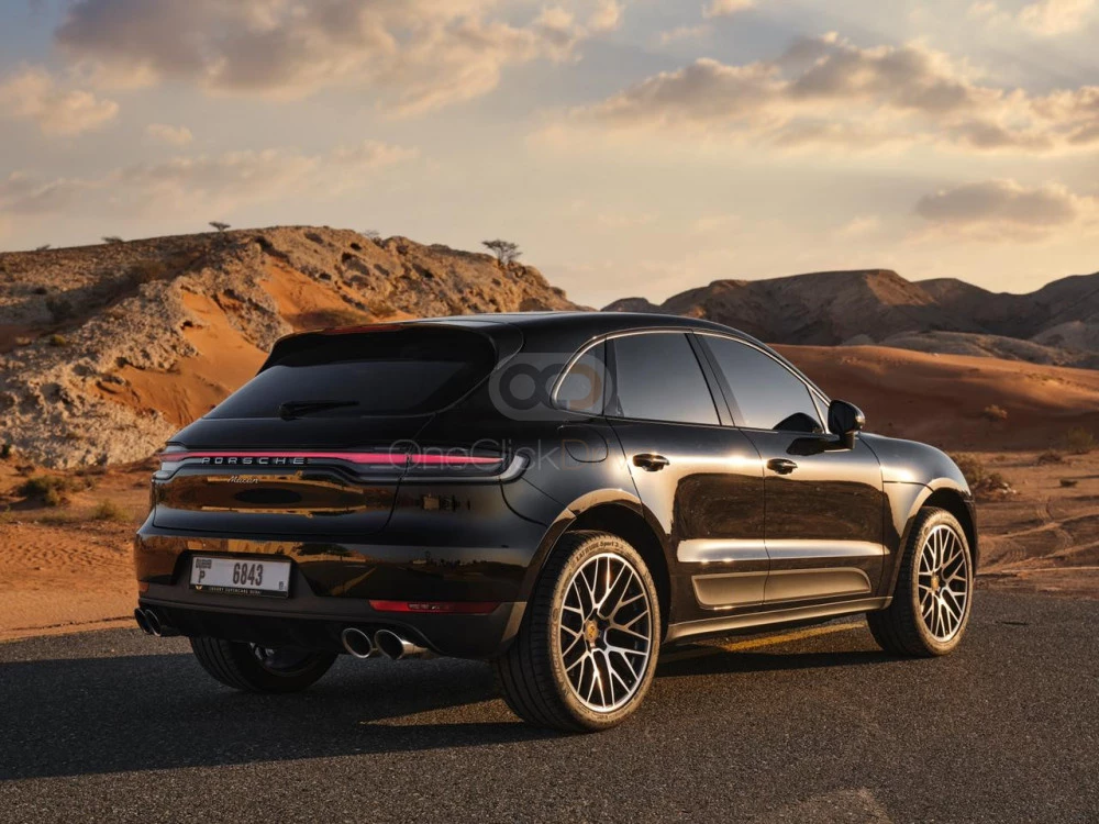 Black Porsche Macan 2021 for rent in Dubai 2