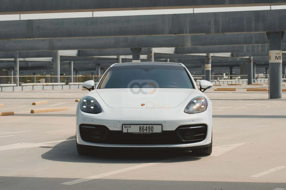 White Porsche Panamera 2021 for rent in Dubai 2