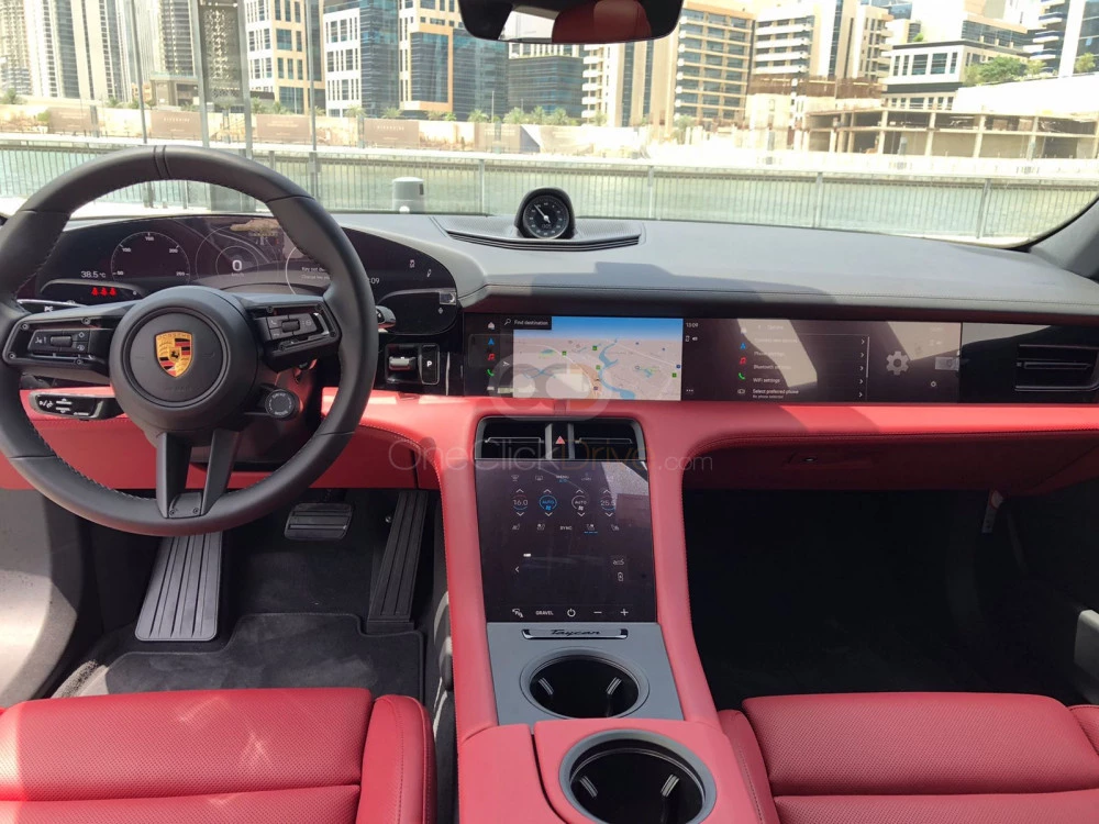 Dark Gray Porsche Taycan 4 Cross Turismo 2022 for rent in Dubai 13