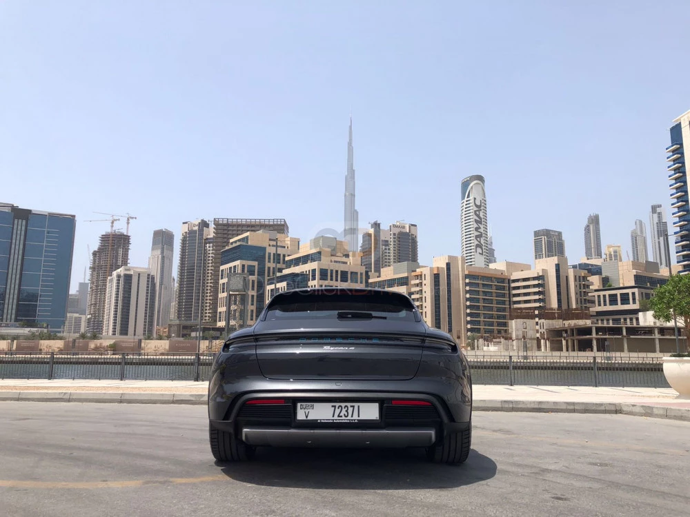 Dark Gray Porsche Taycan 4 Cross Turismo 2022 for rent in Dubai 8