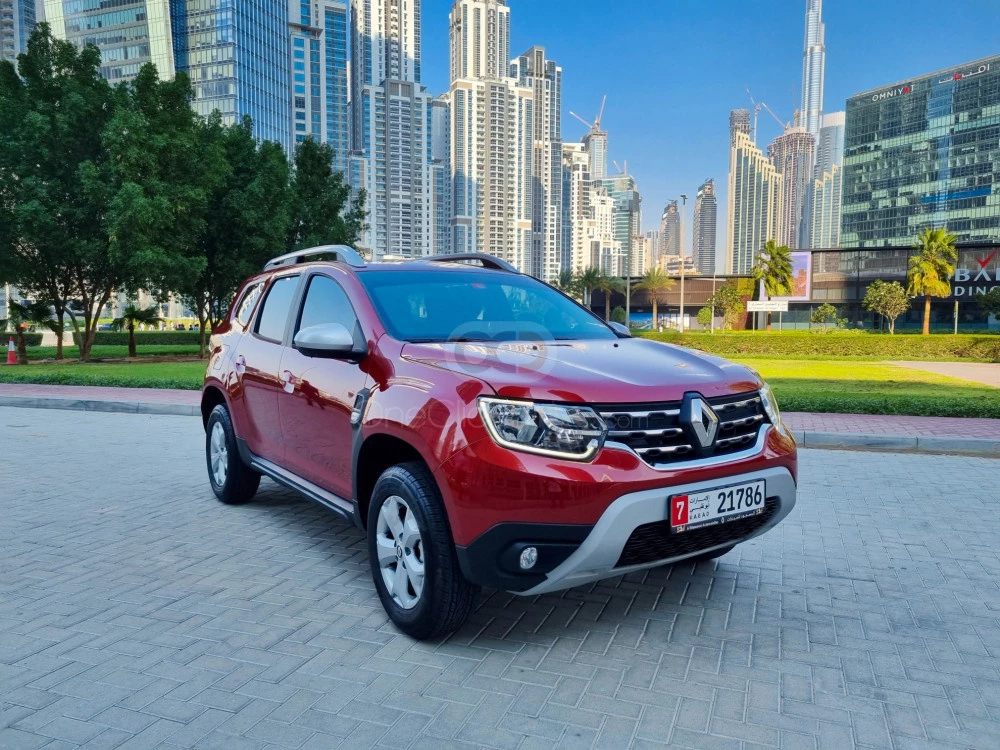 Red Renault Duster 2022 for rent in Dubai 1