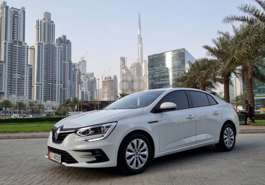 White Renault Megane 2023 for rent in Dubai 1