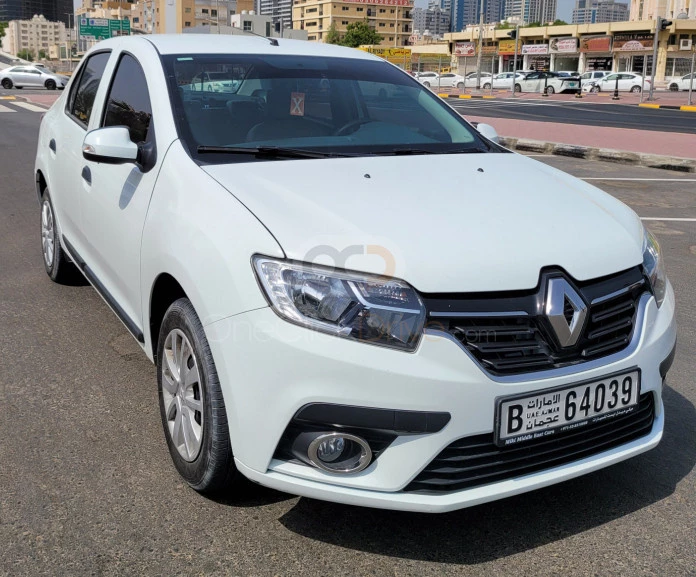 White Renault Symbol 2020 for rent in Dubai 1