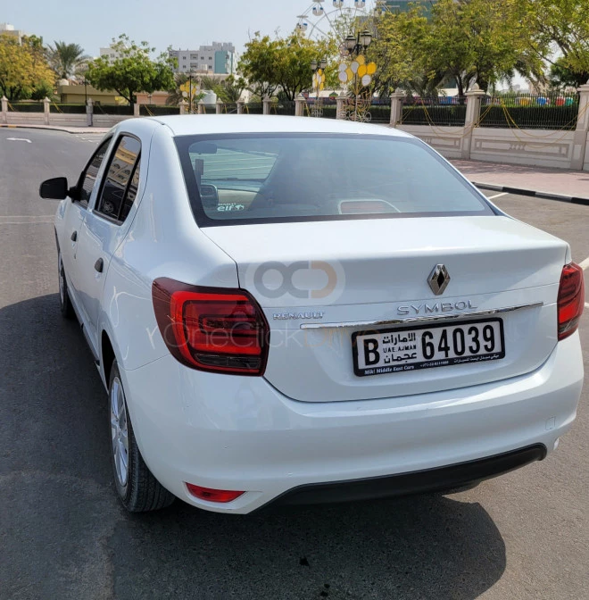 White Renault Symbol 2020 for rent in Sharjah 4