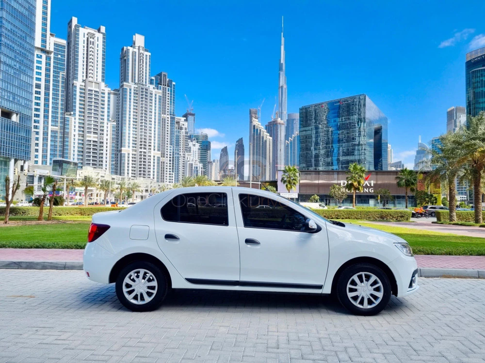 White Renault Symbol 2022 for rent in Dubai 2