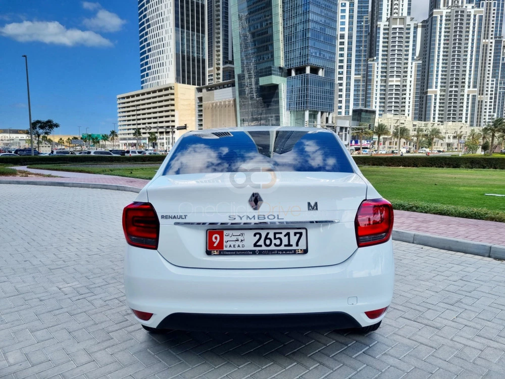 White Renault Symbol 2022 for rent in Abu Dhabi 7