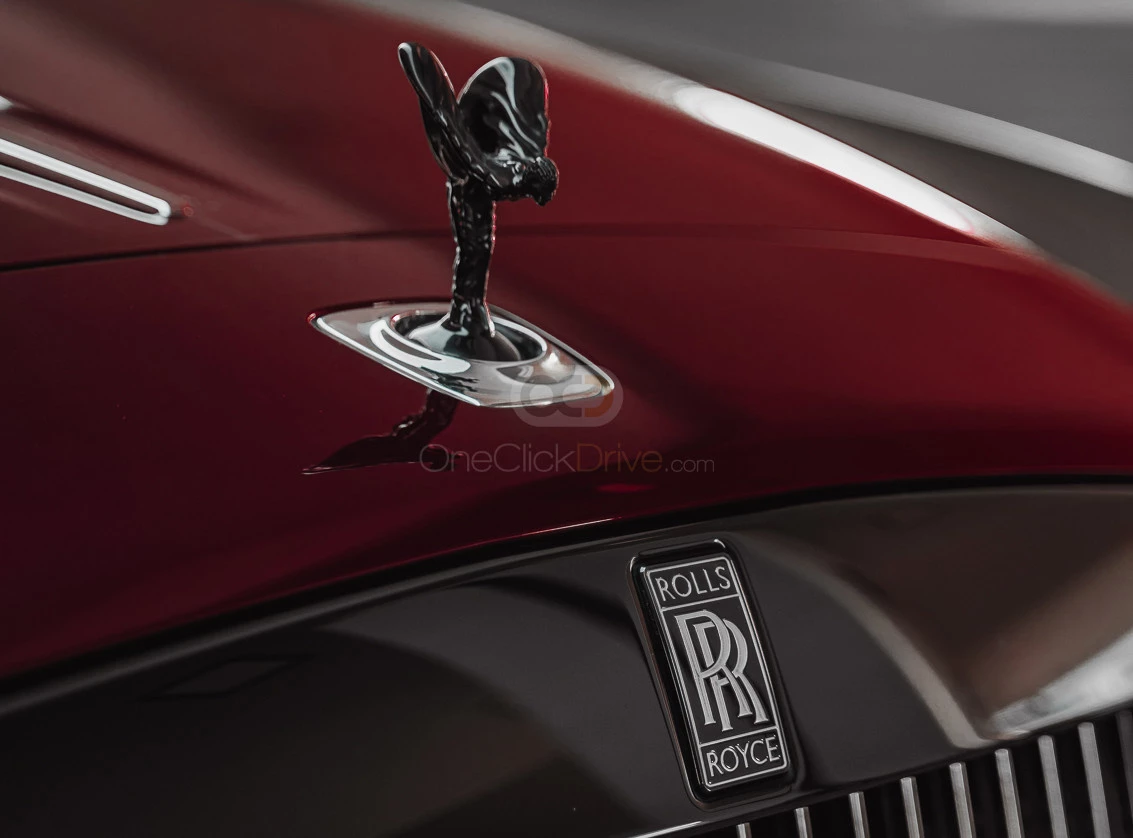 Maroon Rolls Royce Wraith Black Badge 2019 for rent in Dubai 8