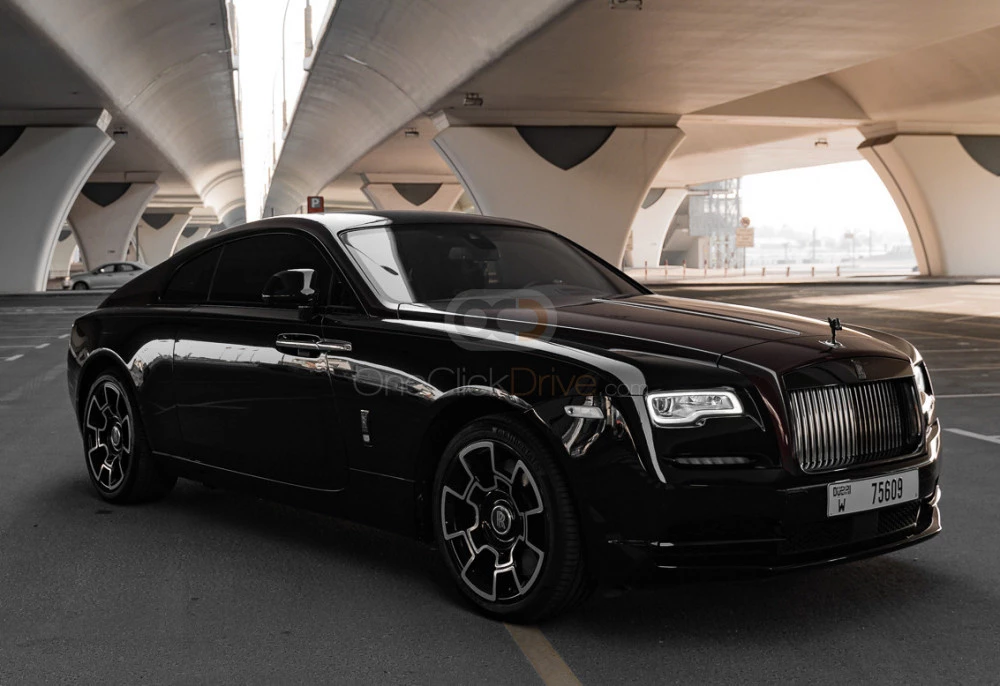 Maroon Rolls Royce Wraith Black Badge 2019 for rent in Dubai 3