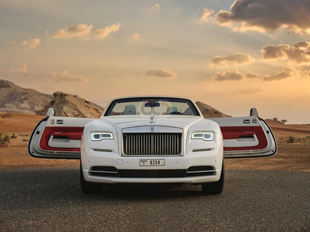 White Rolls Royce Dawn 2021 for rent in Abu Dhabi 1