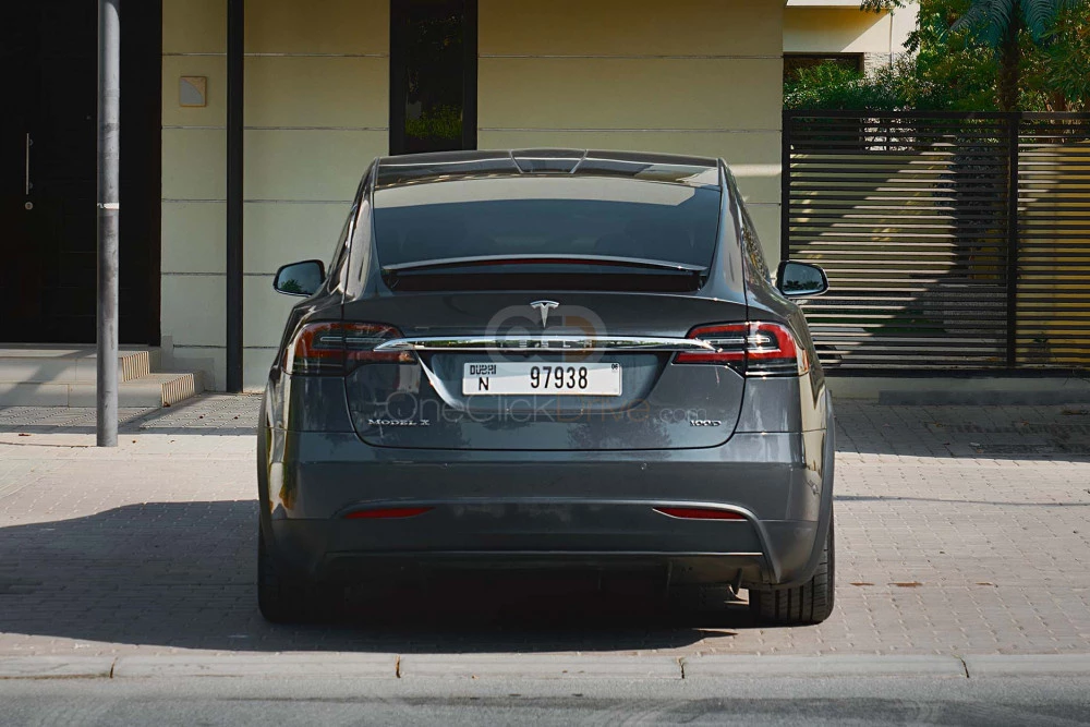 White Tesla Model X 2018 for rent in Dubai 4