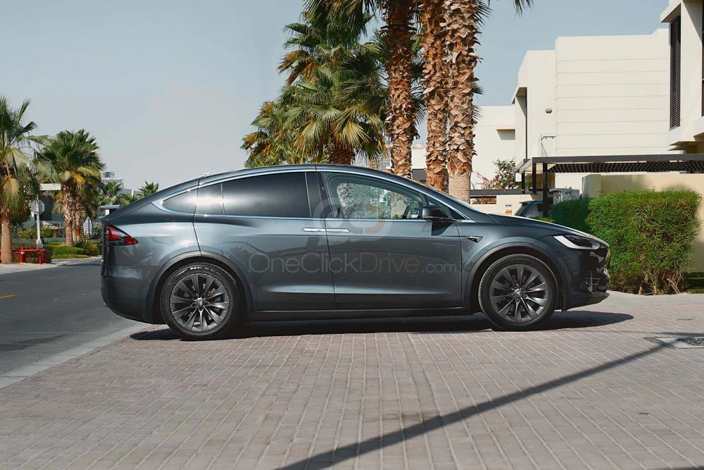 White Tesla Model X 2018 for rent in Dubai 5