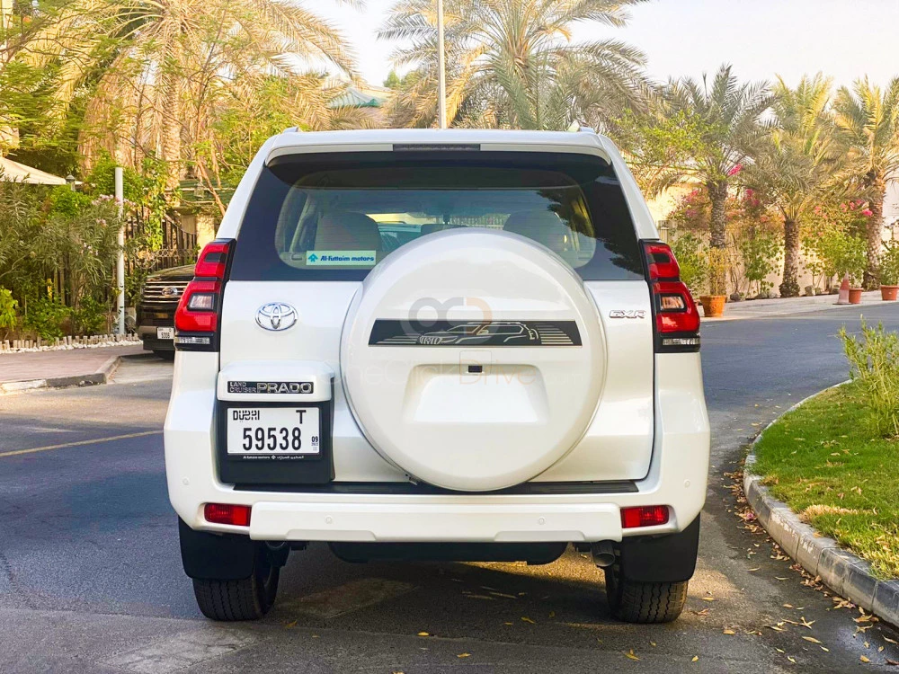 White Toyota Prado 2022 for rent in Dubai 9