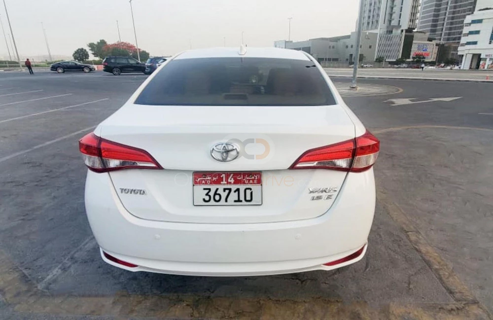 White Toyota Yaris Sedan 2019 for rent in Dubai 6