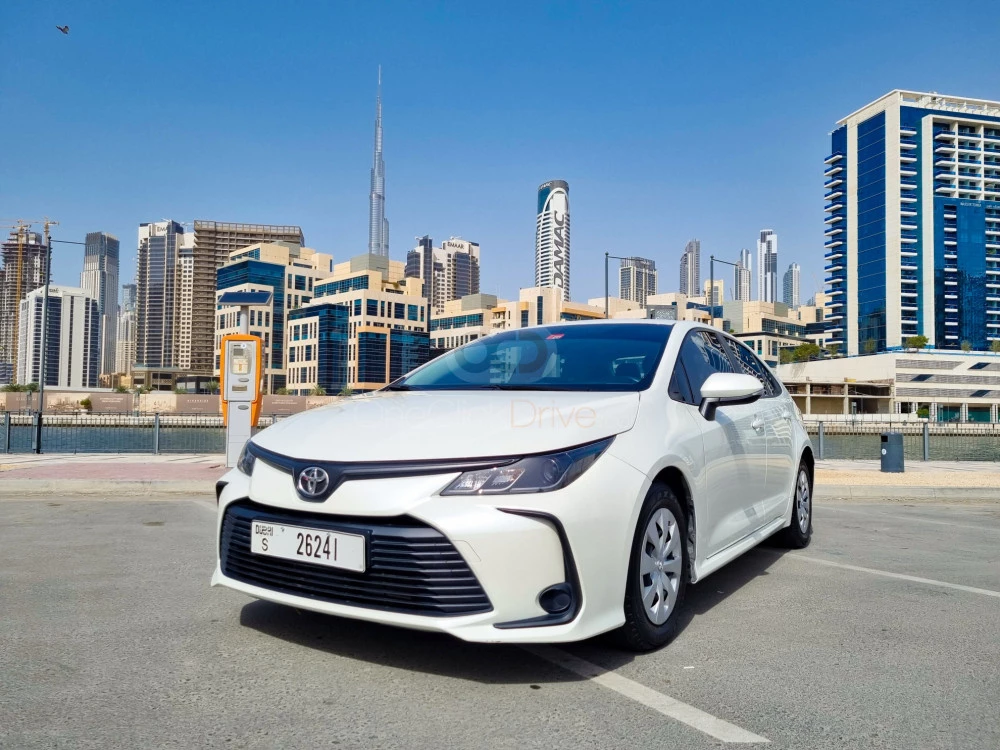 White Toyota Corolla 2021 for rent in Dubai 9