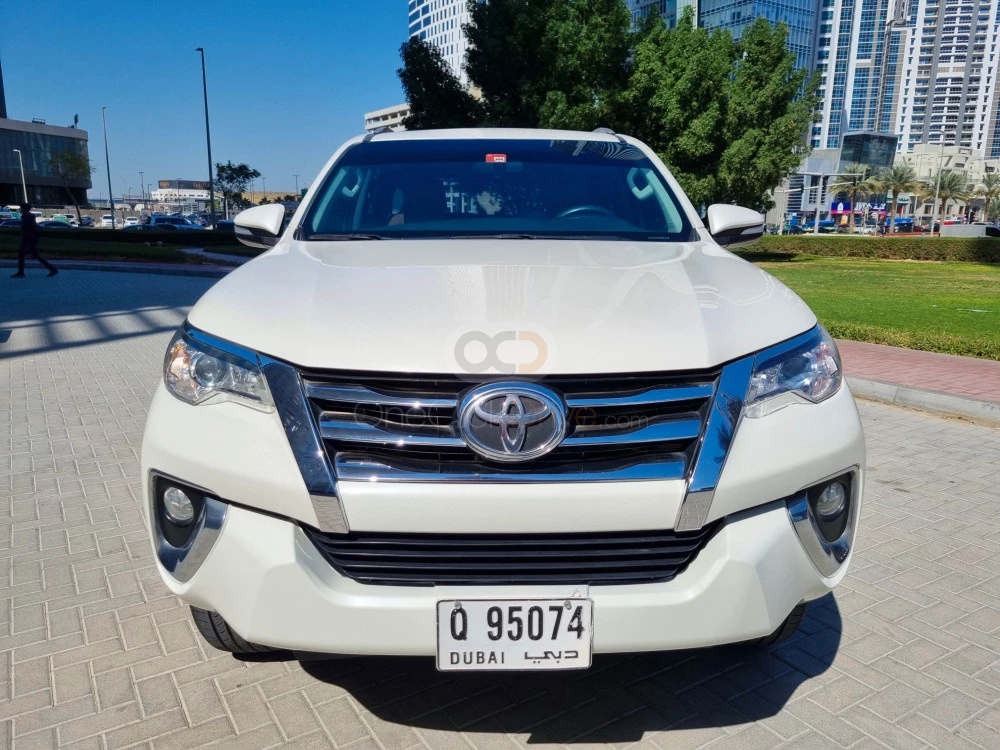 White Toyota Fortuner 2017 for rent in Sharjah 2