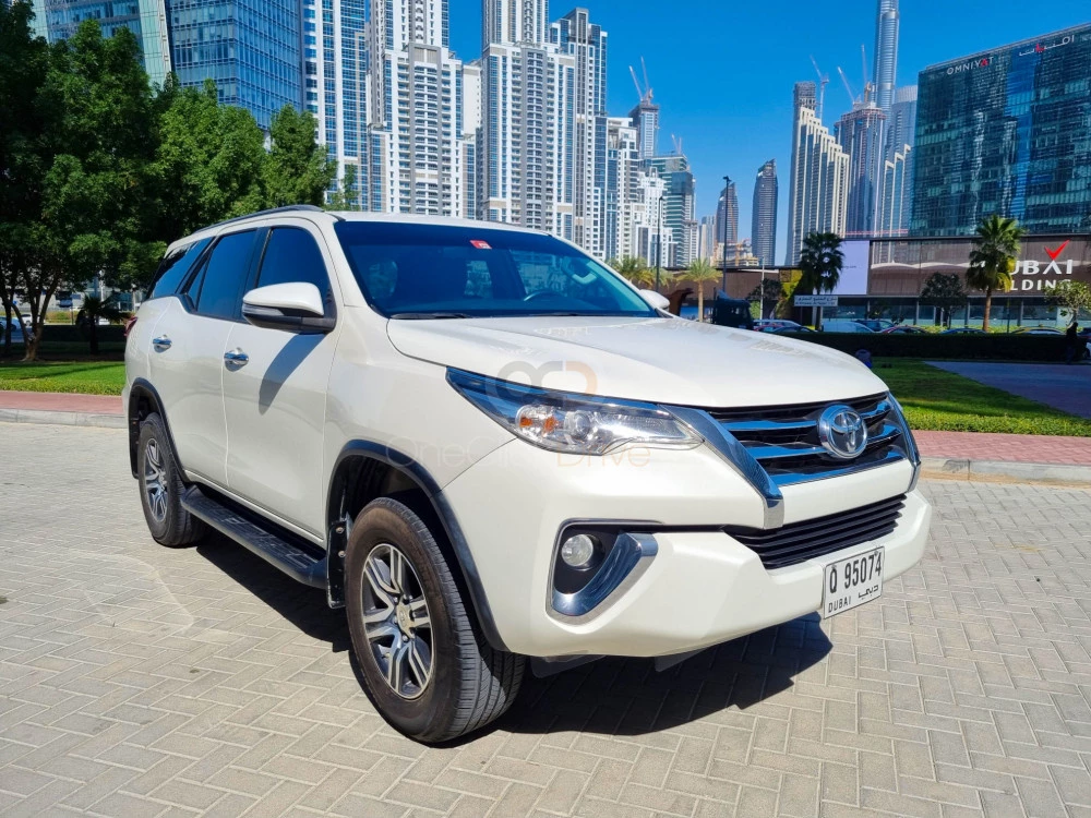 White Toyota Fortuner 2017 for rent in Sharjah 1