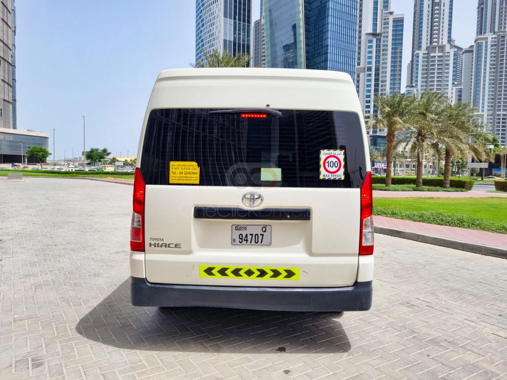 White Toyota Hiace 13 Seater 2020 for rent in Dubai 11