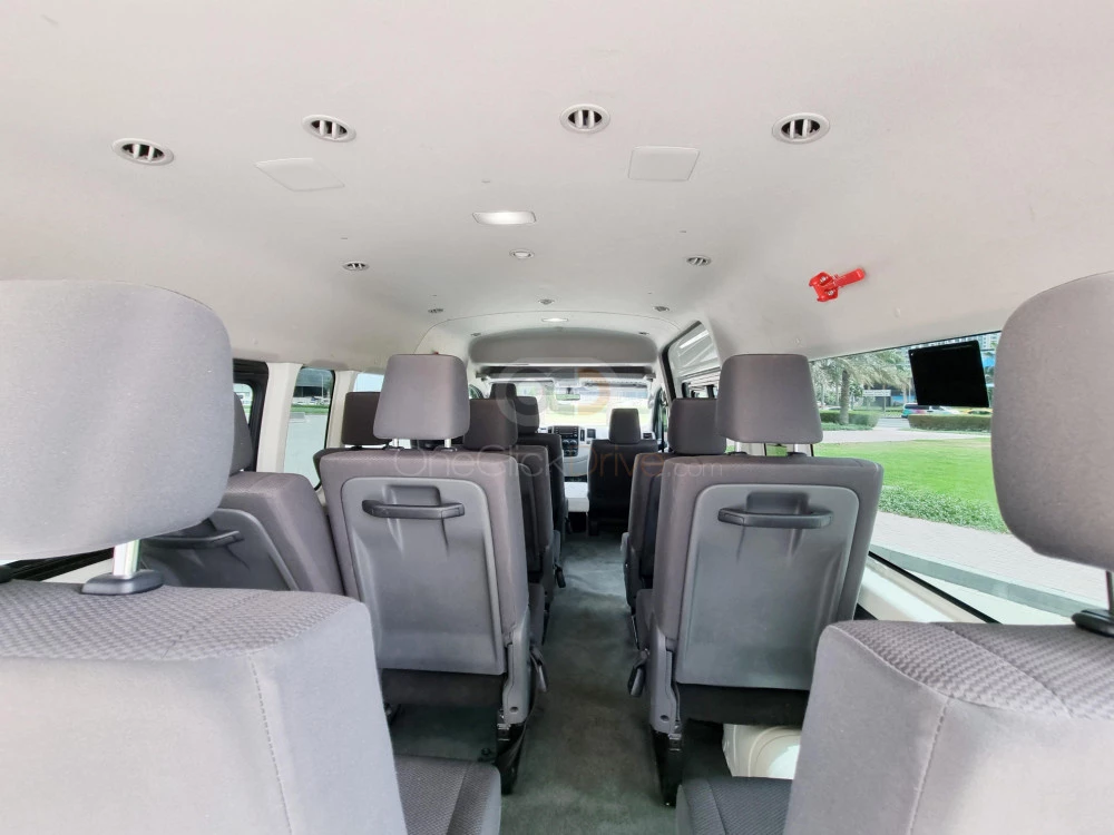 White Toyota Hiace 13 Seater 2020 for rent in Dubai 6