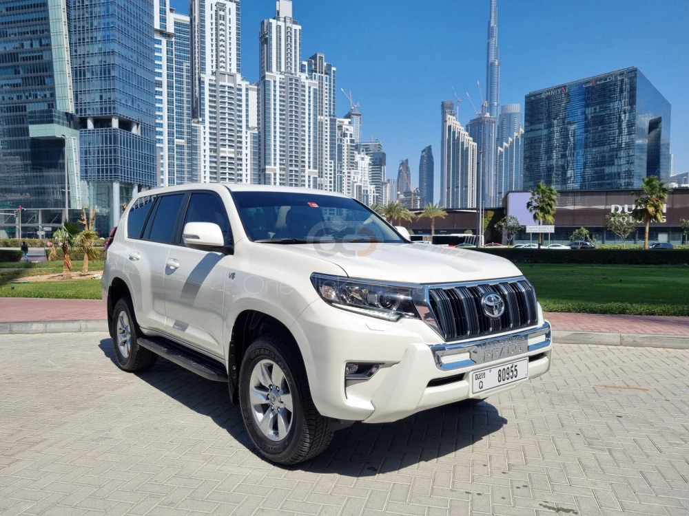 White Toyota Prado 2022 for rent in Dubai 11