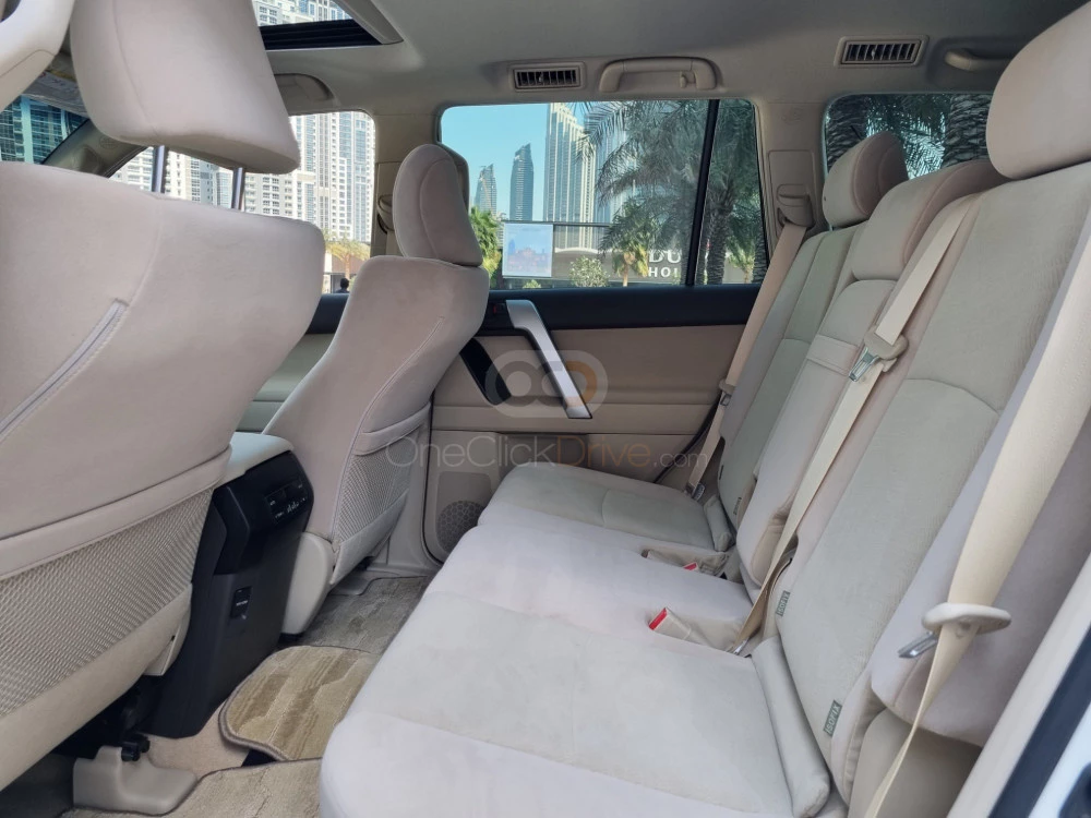 White Toyota Prado 2022 for rent in Dubai 10