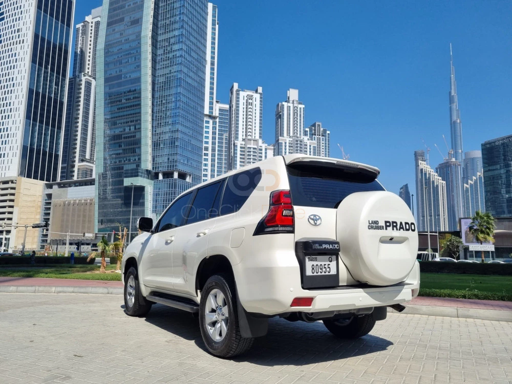 White Toyota Prado 2022 for rent in Dubai 13